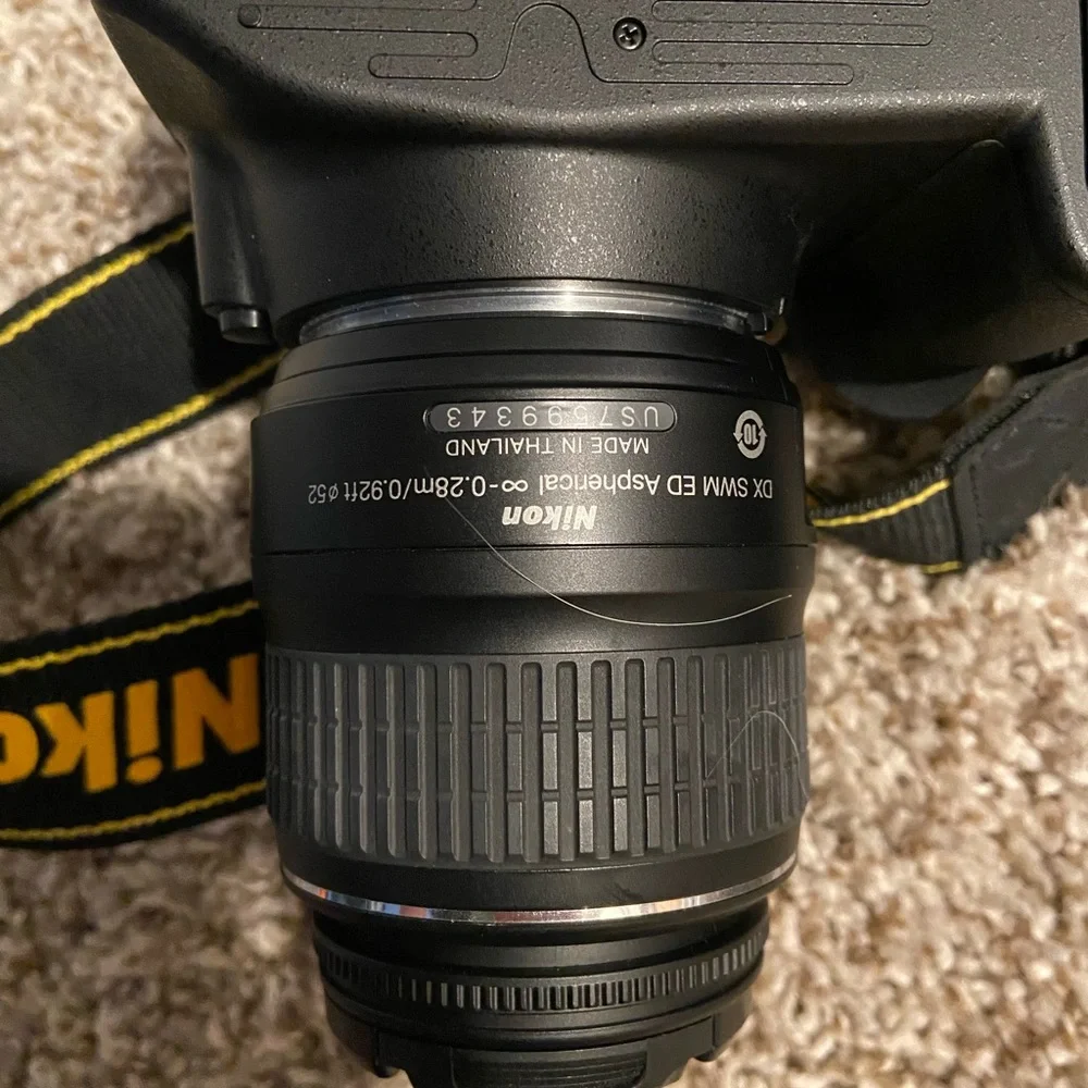 Nikon d3200 with two lenses